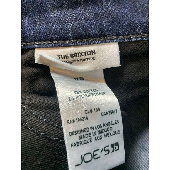 Joe's Jeans Mens 36x29 Blue The Brixton Slim Fit Med Wash Casual Preppy Denim - Picture 3 of 6
